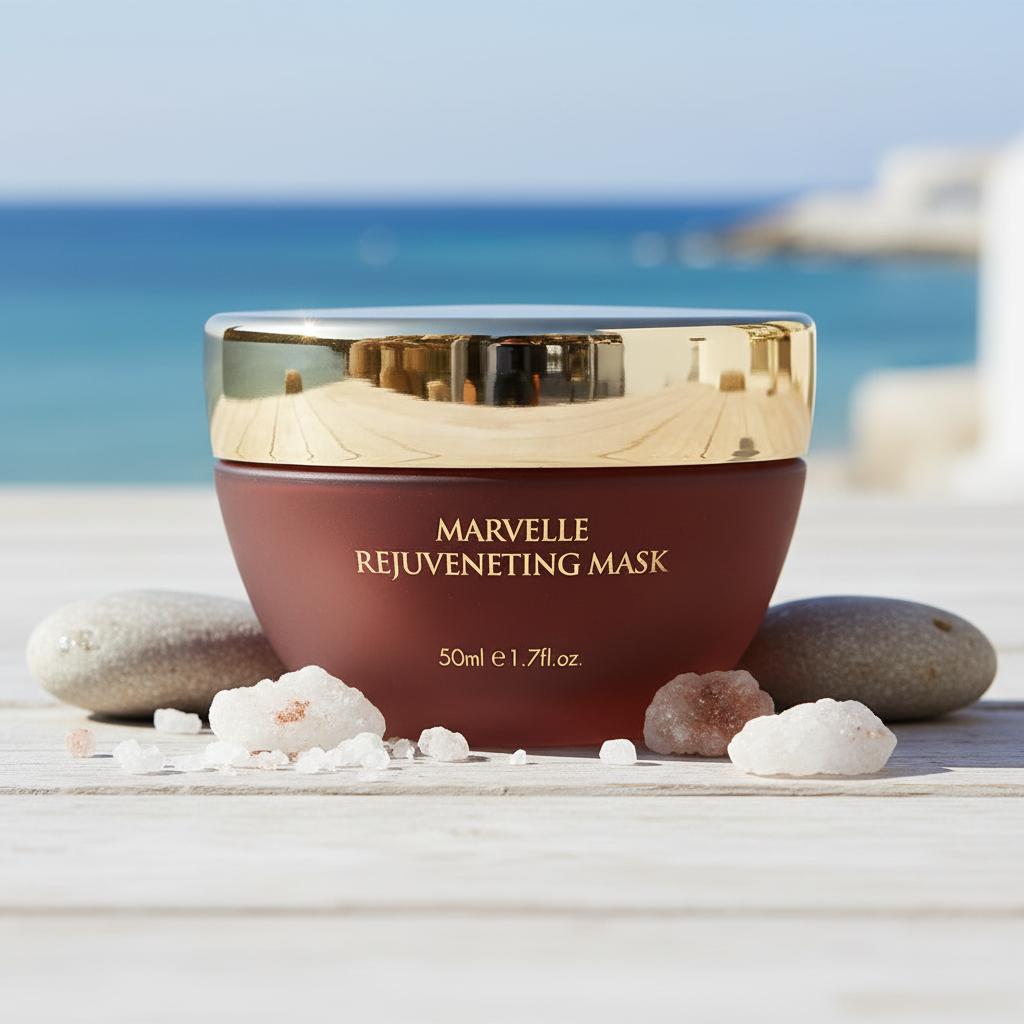 Aqua mineral 礦物石全效神奇面膜 明亮自然簡約海洋礦物spa背景