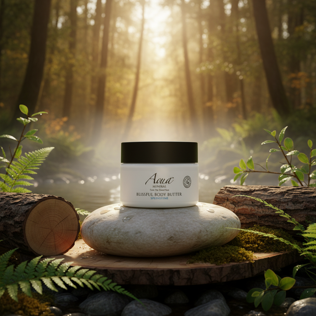 Aqua Mineral 身體滋養潤膚膏 Springtime 森林spa背景