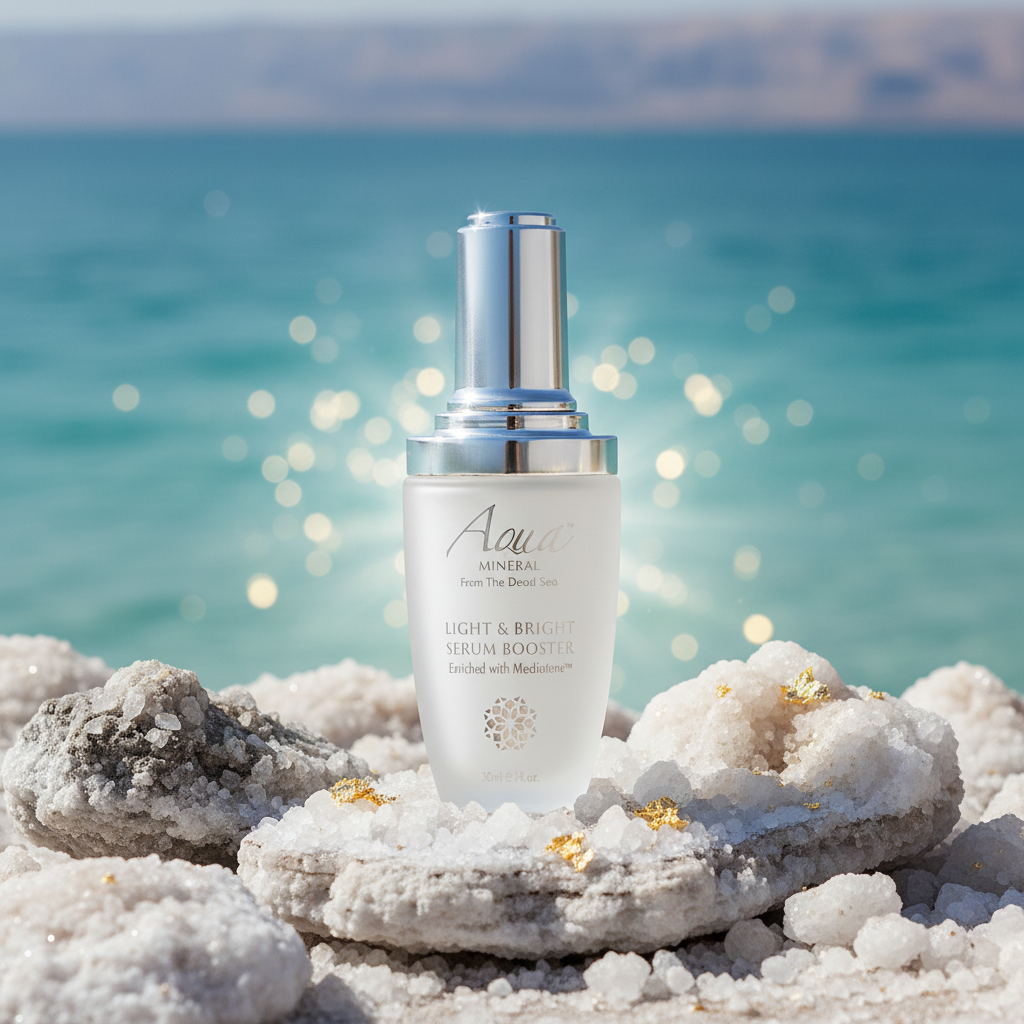Aqua Mineral 光感提亮精華促進液 死海礦物spa背景
