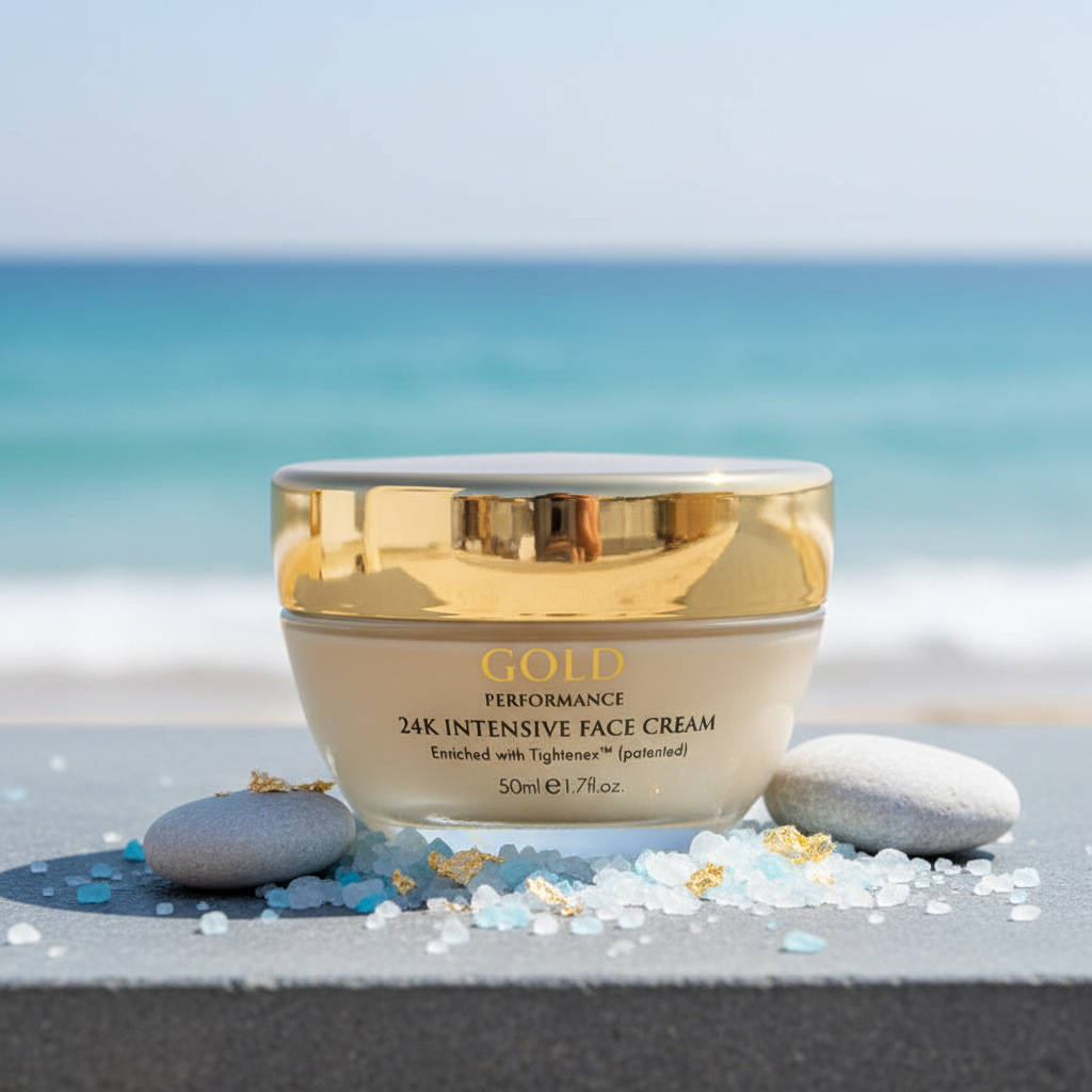 Aqua Mineral 24K 強效滋潤面霜 金色元素海洋礦物spa背景