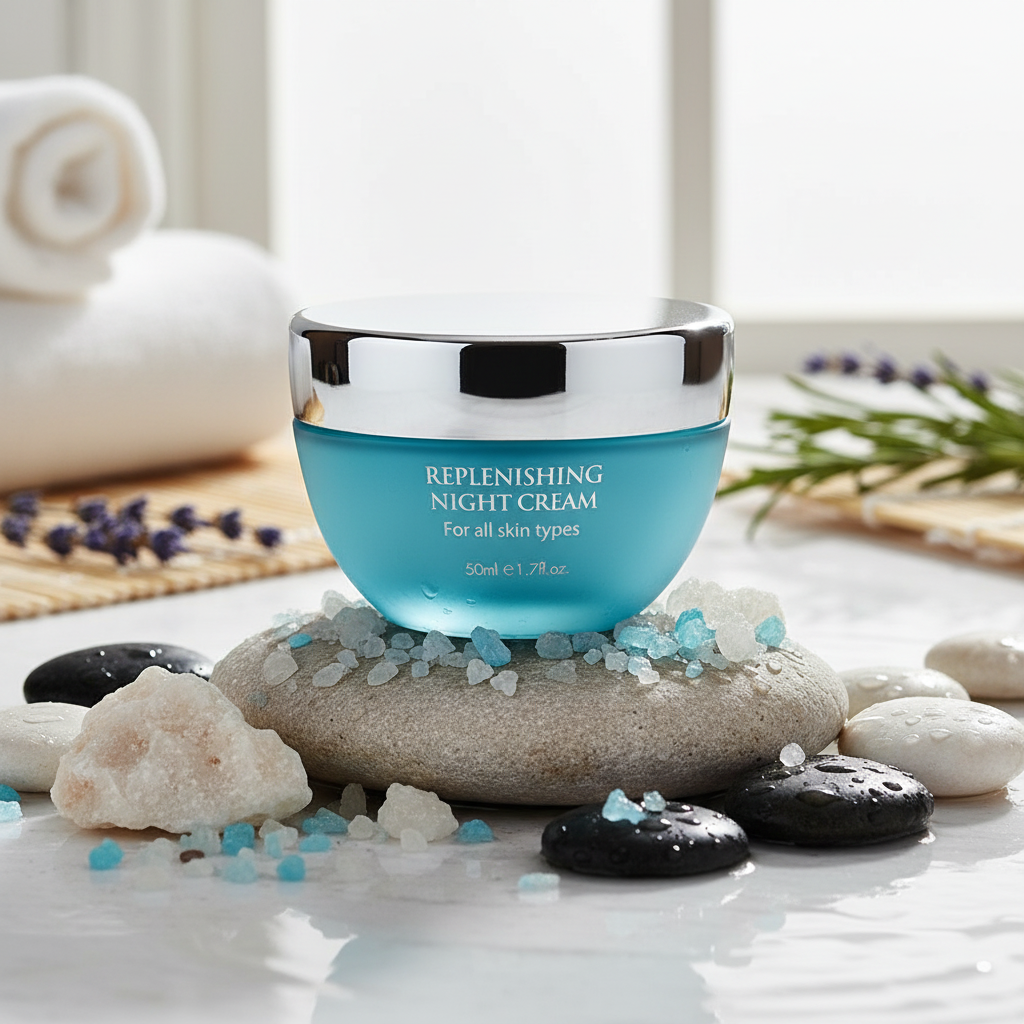 Aqua Mineral 死海礦物補濕晚霜 自然真實海洋礦物spa背景