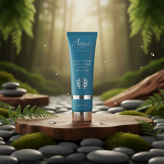 Aqua Mineral 絲絨觸感手部及身體乳霜 Delicate Dew 森林spa背景