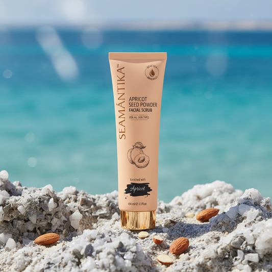 Seamantiak 杏仁籽潔面磨砂潔面 死海礦物spa背景
