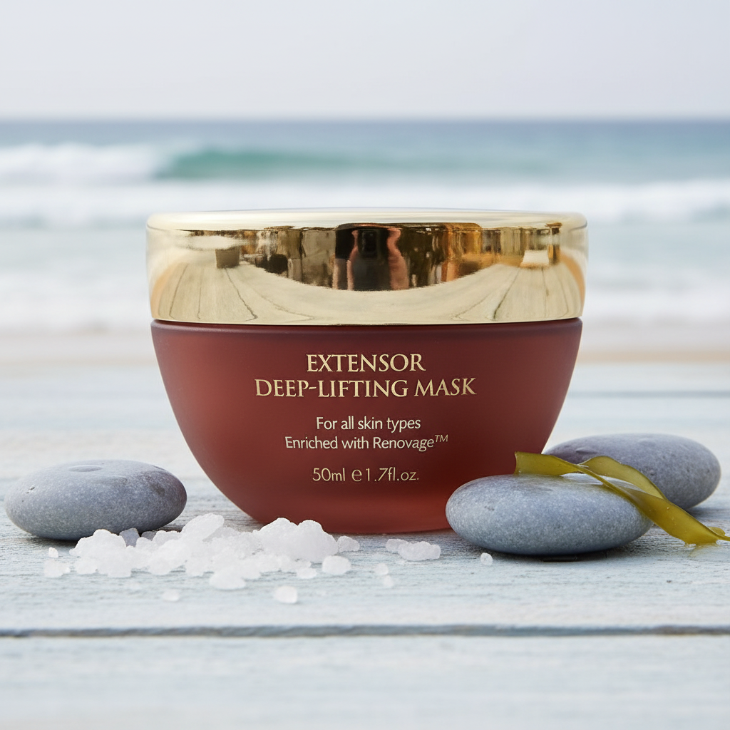 Aqua Mineral 滋潤提升緊緻面膜 自然簡約海洋礦物spa背景